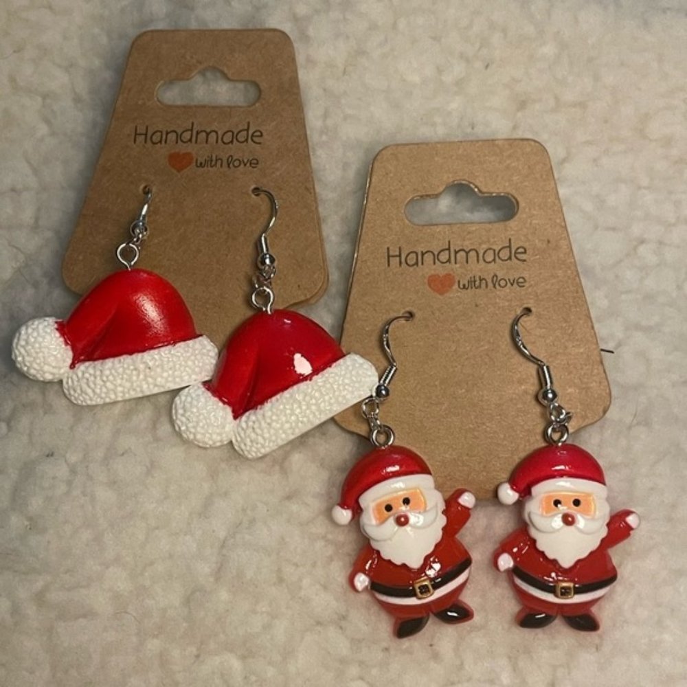 Christmas Santa earrings